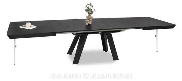 Rozkládací jídelní stůl 180(380)x100 ZENON - černý