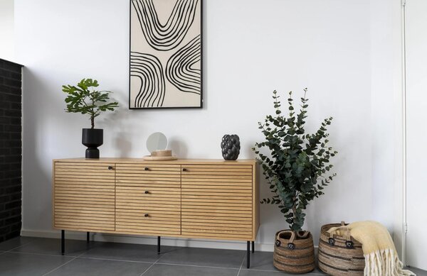 Nordic Living Dubová komoda Serenity 150 x 40 cm