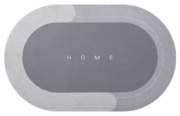 HomeLife Koupelnová absorpční předložka 40 x 60 cm ovál, šedá šedá