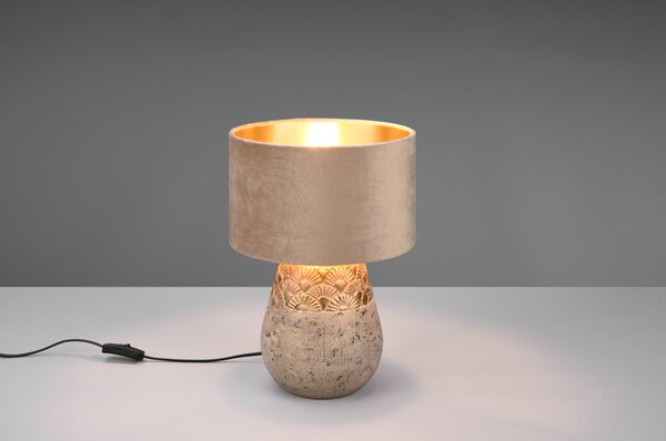 Stolní lampa KIRAN šedá/béžová