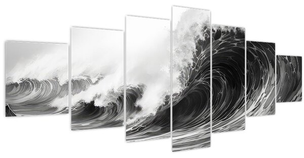 Obraz - Malba vln (210x100 cm)