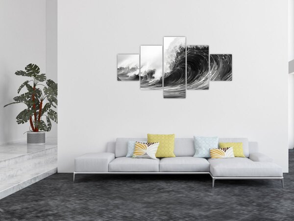Obraz - Malba vln (125x70 cm)