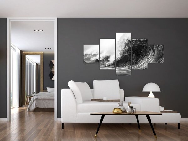 Obraz - Malba vln (125x70 cm)