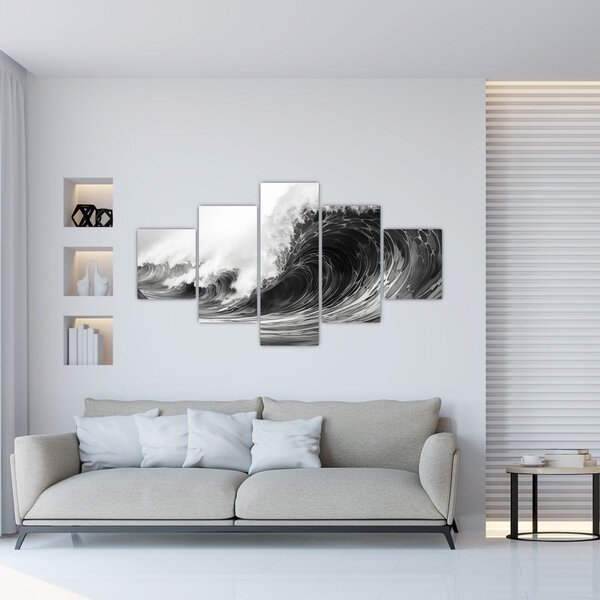 Obraz - Malba vln (125x70 cm)