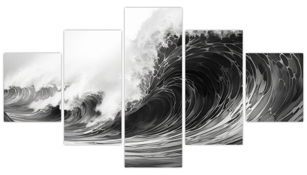 Obraz - Malba vln (125x70 cm)