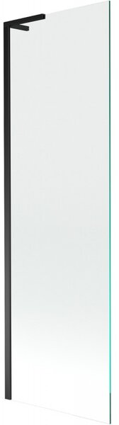 Mexen Next L, 1-křídlová vanová zástěna 60 x 150 cm, 6mm čiré sklo, černý profil, 895-060-000-03-00-70