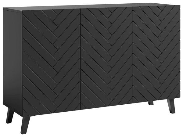 ŠIROKÁ KOMODA, černá, 120/78/39 cm Livetastic - Online Only komody, Online Only