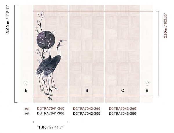 Vliesová obrazová tapeta na zeď, růžová, šedá, imitace rohože, DGTRA7043-260, Traces, Masureel