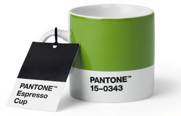 Zelený porcelánový hrnek Pantone Green 15-0343 120 ml