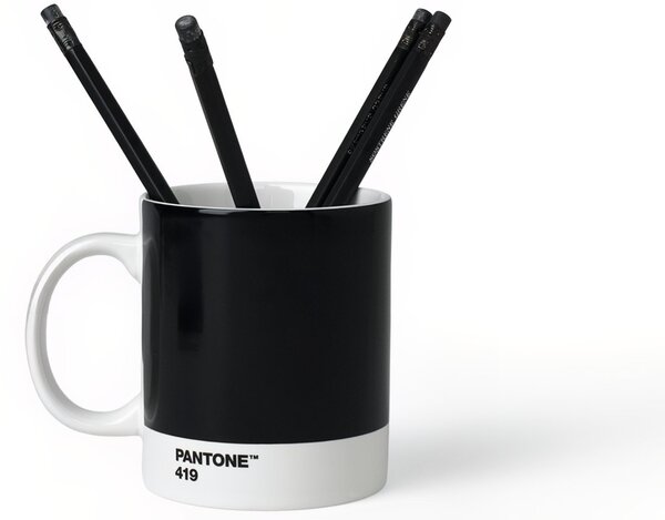 Černý porcelánový hrnek Pantone Black 419 375 ml