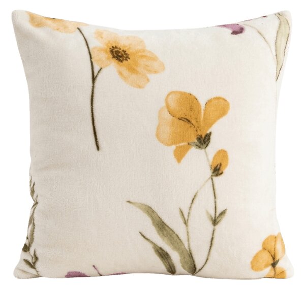 Oboustranný povlak na polštářek DUO SENSE WILDELLA 45x45 cm mikroplyš/flanel, krémový