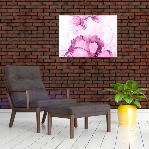 Obraz - Růžový dekor (70x50 cm)