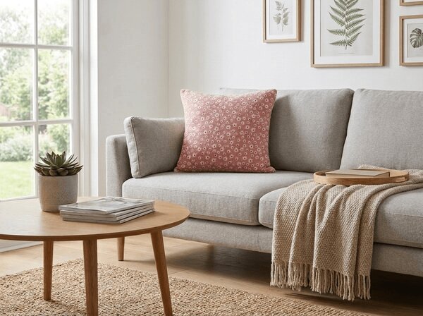 Oboustranný povlak na polštářek DUO SENSE DAISELLE 45x45 cm mikroplyš/flanel, růžový