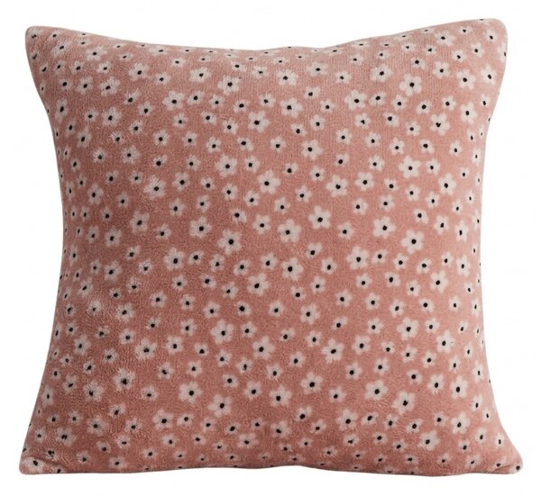 Oboustranný povlak na polštářek DUO SENSE DAISELLE 45x45 cm mikroplyš/flanel, růžový