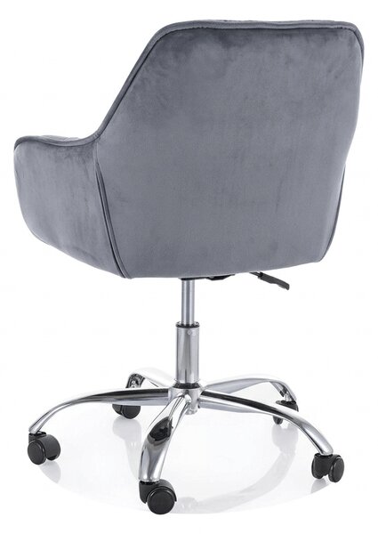 Kancelářské křeslo Q-190 VELVET, šedé