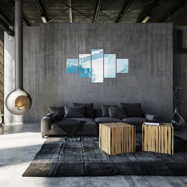 Obraz - Modrý dekor (125x70 cm)