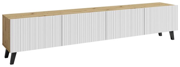 NÍZKÁ KOMODA, bílá, dub artisan, 190/39/32 cm Livetastic - Komody bílé, Online Only
