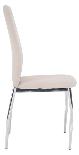 KONDELA Jídelní židle, béžová Dulux Velvet látka / chrom, OLIVA NEW