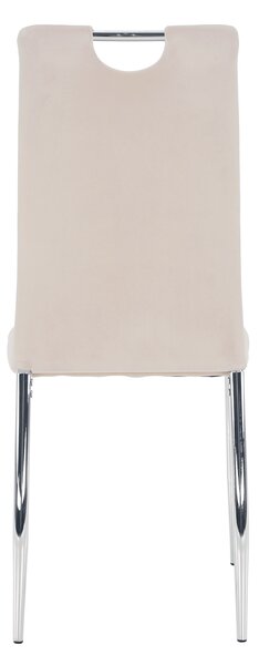 KONDELA Jídelní židle, béžová Dulux Velvet látka / chrom, OLIVA NEW