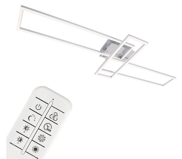 Briloner Designové stropní LED svítidlo (3násobný obdélníkový (chrom)) (100329253004)