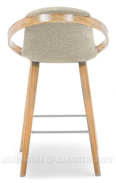 Designová barová židle HODA - dub / béžová