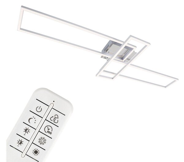 Briloner Designové stropní LED svítidlo (3násobný obdélníkový (chrom)) (100329253004)