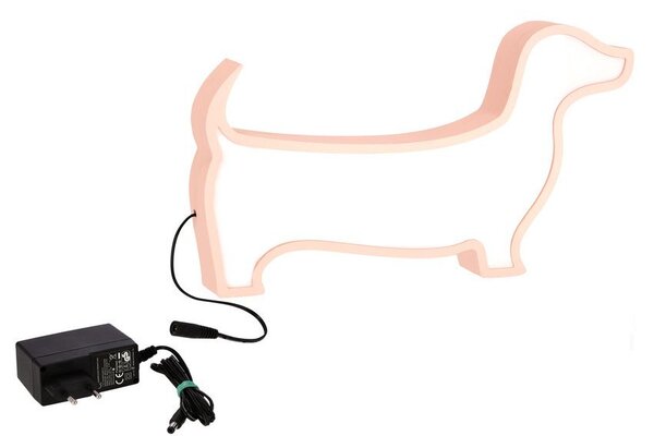 Nástěnné svítidlo do dětského pokoje DOG - 12W, 3000K (teplá bílá), růžové