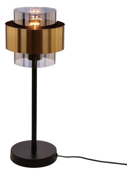 Moderní stolní lampa SPIEGA - 1xE27, 60W, černá / mosazná