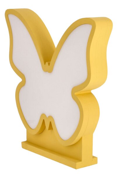 Stolní dětská LED lampička BUTTERFLY - 14W, 3000K (teplá bílá), žlutá