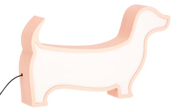 Nástěnné svítidlo do dětského pokoje DOG - 12W, 3000K (teplá bílá), růžové