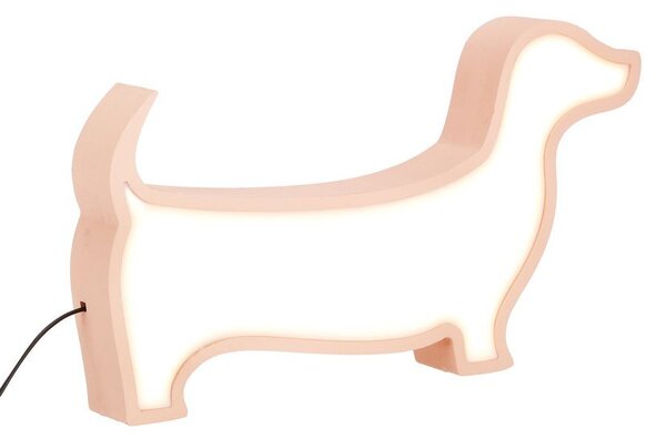 Nástěnné svítidlo do dětského pokoje DOG - 12W, 3000K (teplá bílá), růžové