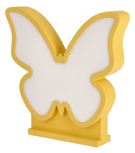 Stolní dětská LED lampička BUTTERFLY - 14W, 3000K (teplá bílá), žlutá