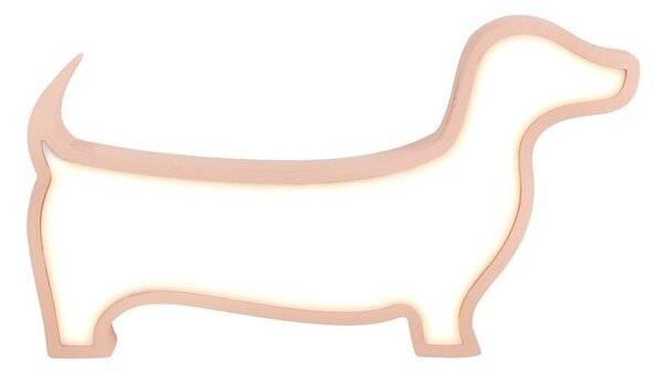 Nástěnné svítidlo do dětského pokoje DOG - 12W, 3000K (teplá bílá), růžové