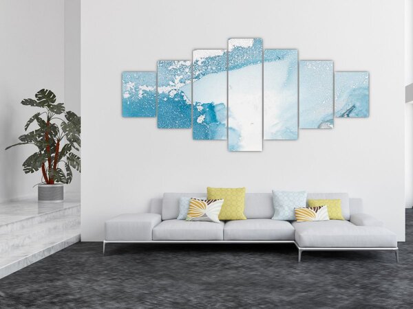 Obraz - Modrý dekor (210x100 cm)