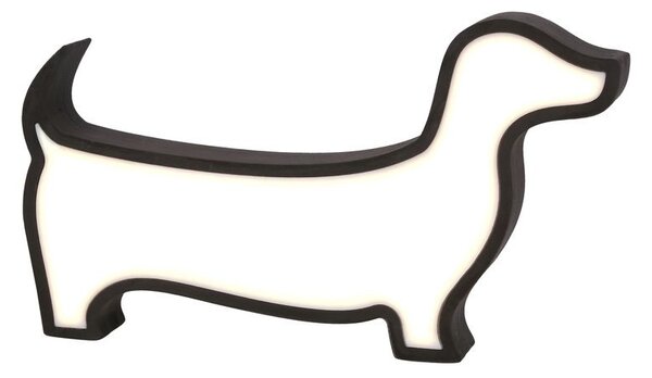 Nástěnné svítidlo do dětského pokoje DOG - 12W, 3000K (teplá bílá), černé