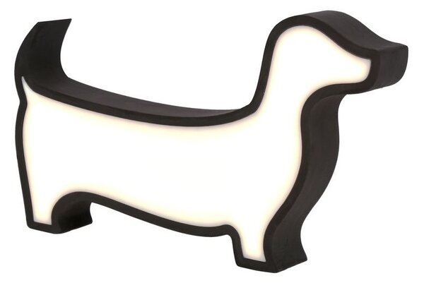 Nástěnné svítidlo do dětského pokoje DOG - 12W, 3000K (teplá bílá), černé
