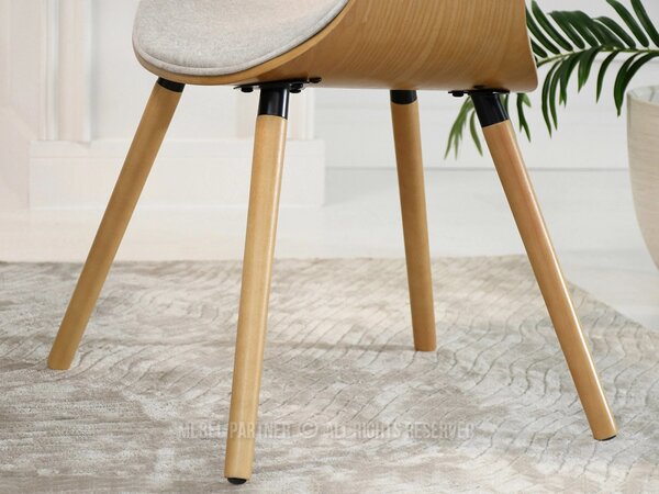 Designová jídelní židle SAROLTA - šedá / dub
