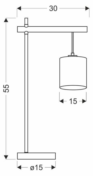 Stolní lampa COMBI - 1xE27, 60W, černá / hnědá / béžová