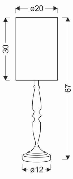 Stolní lampa na noční stolek CARDINALE 4 - 1xE27, 40W, tmavá šedá / tmavý len