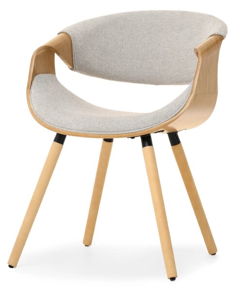 Designová jídelní židle SAROLTA - šedá / dub