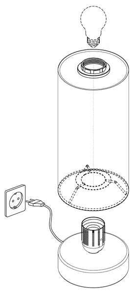 Stolní lampa PASTERI bílá