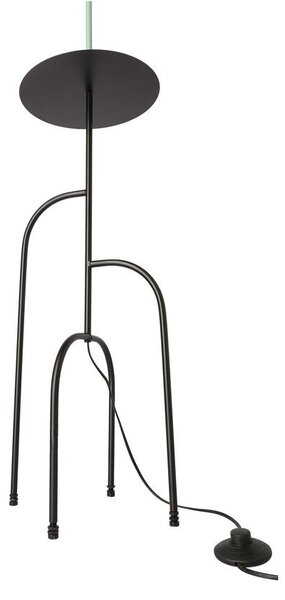 Stojací designová lampa RAVELLO - 1xE14, 40W, černá / zelená