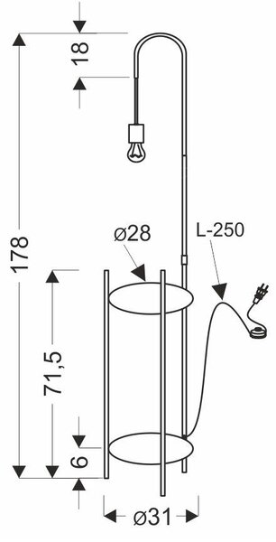 Designová stojací lampa WALK - 1xE27, 40W, černá / zelená