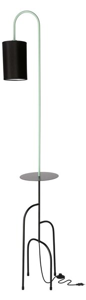 Stojací designová lampa RAVELLO - 1xE14, 40W, černá / zelená
