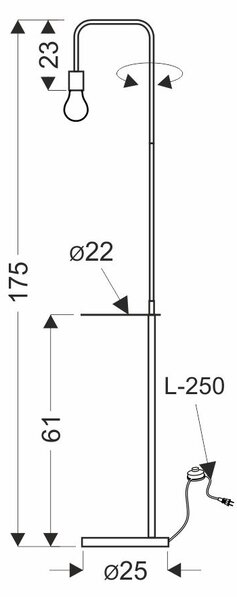 Stojací industriální lampa VIPER - 1xE27, 40W, černá / zelená