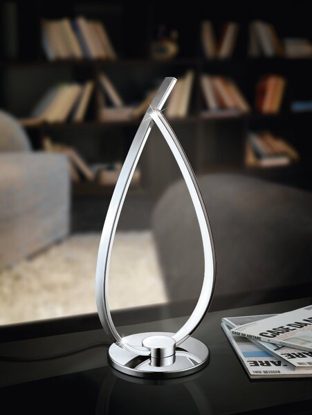 Stolní lampa RONCADE stříbrná