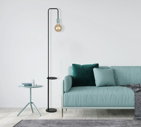 Stojací industriální lampa VIPER - 1xE27, 40W, černá / zelená