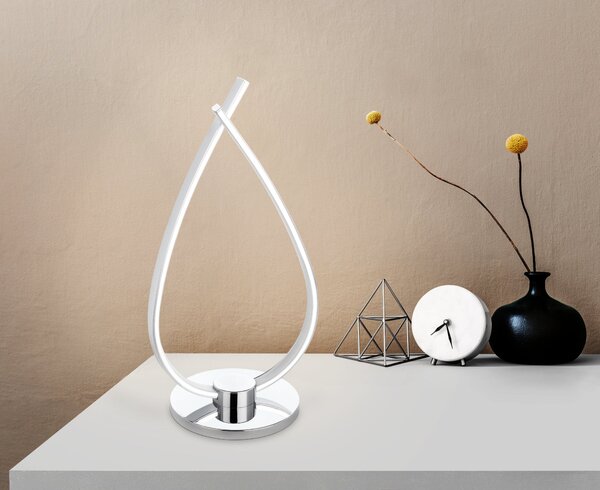 Stolní lampa RONCADE stříbrná