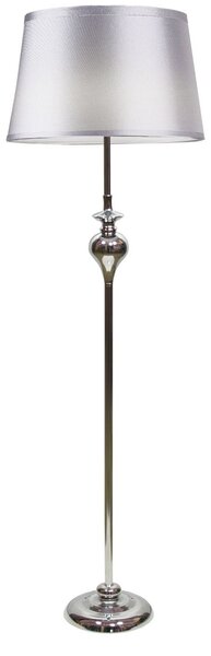 Moderní stojací lampa PRIMA - 1xE27, 60W, chromovaná / stříbrná