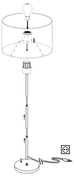 Stojací lampa PASTERI šedá